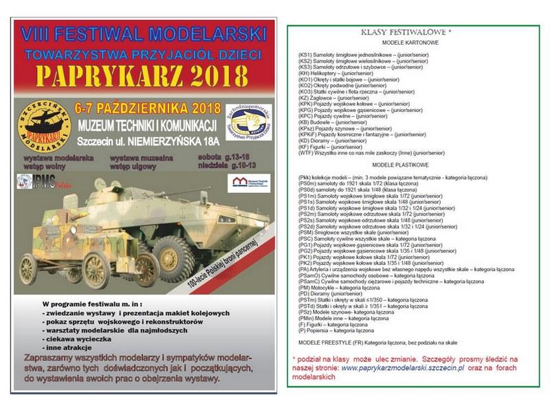 VIII Szczeciński Festiwal Modelarski “PAPRYKARZ 2018”